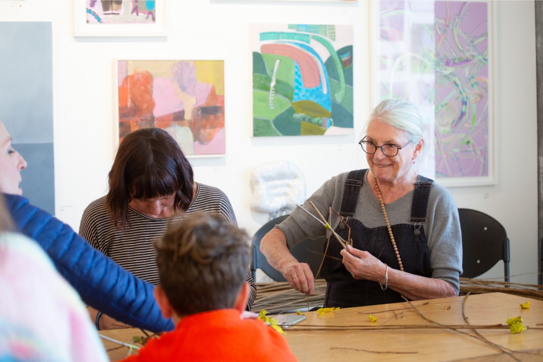 Willow Weaving Workshop 2 Women Facing Camera Back Of Childs Head Mermaid Gallery.jpg
